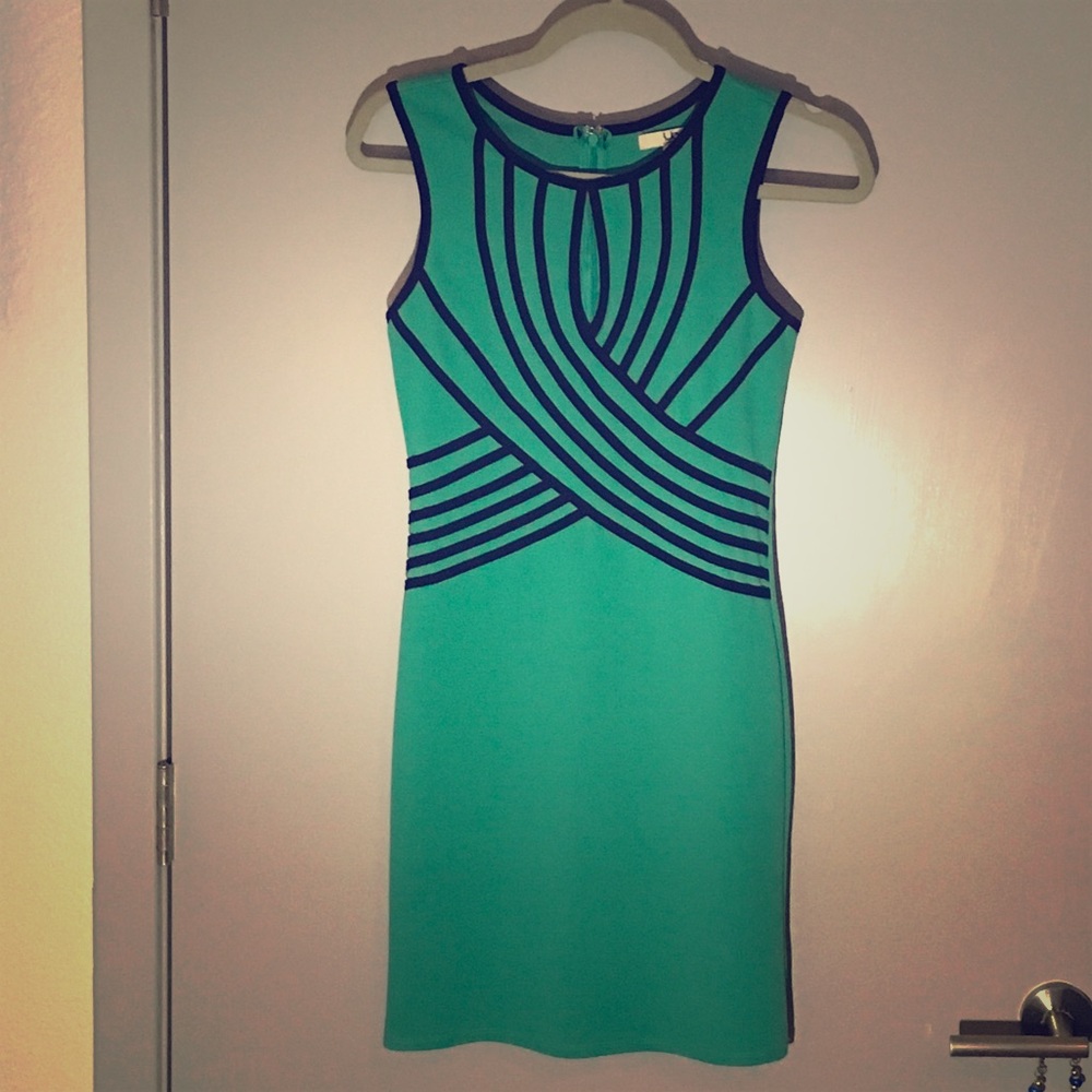 Ya Los Angeles Green Mod Mini Dress -S